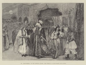 Blauwbaard, in het Crystal Palace, de bruiloft van Blauwbaard en Fatima door Henry Charles Seppings Wright